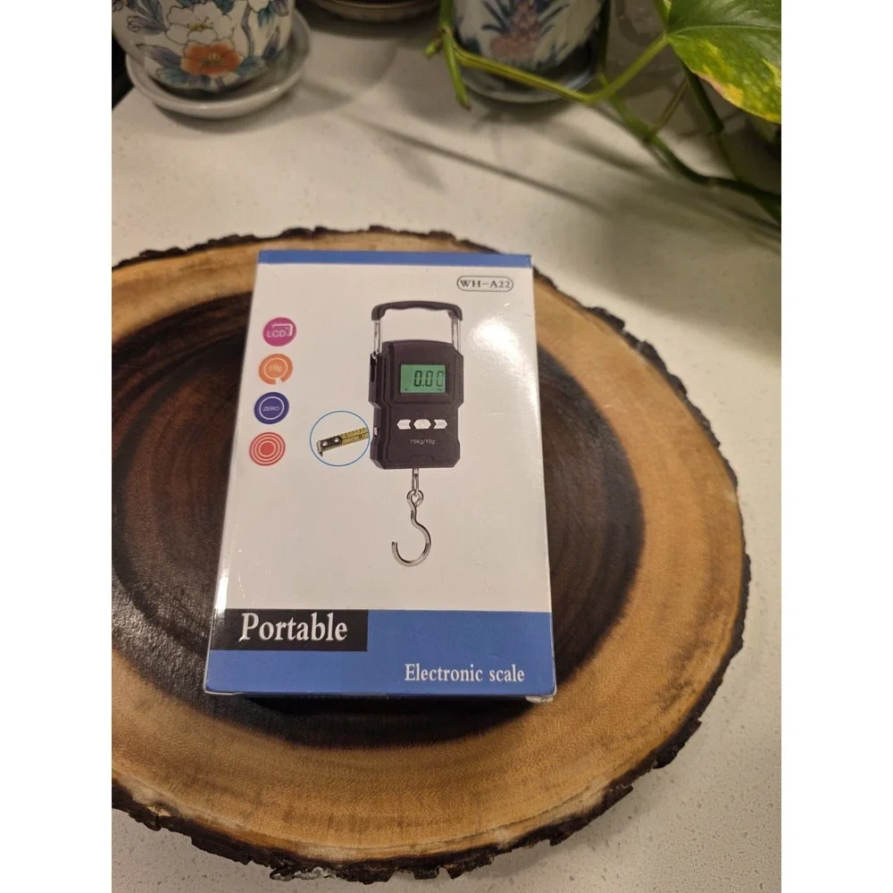 75kg/10g Portable LCD Electronic Hand Scale Travel Hanging Scale